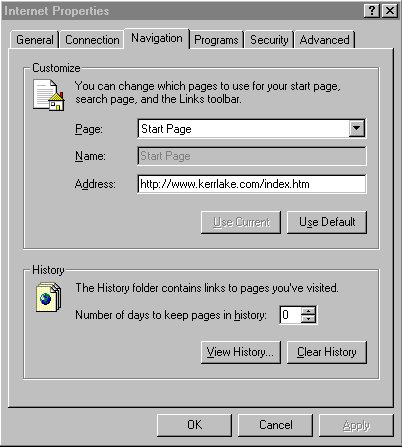 Setting your Start Page