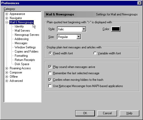 Preferences Box