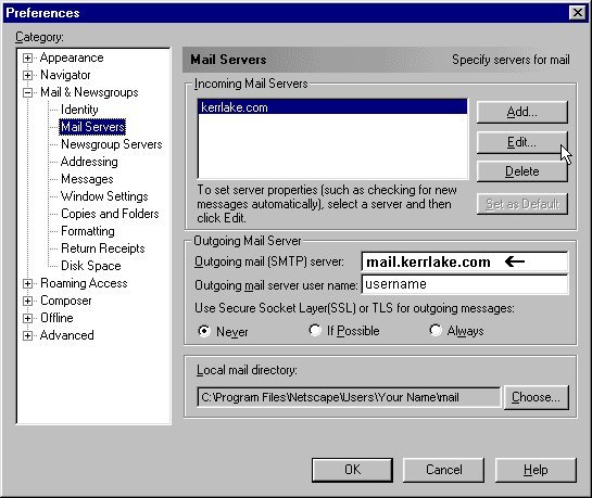 Changing the Server